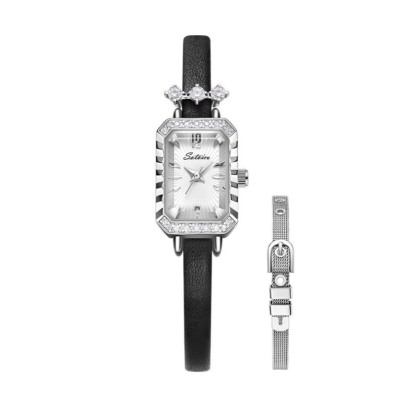 Sotoiru Square Watch For Women Leather Strap Quartz Wristwatch Elegant Dress Watch Christmas Gifts For Girlfriend ?????