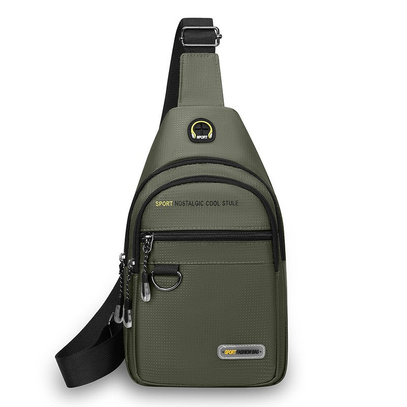 Men's chest bag - multifunctional multi compartment chest bag, durable nylon for outdoor travel, hiking and daily use, sports de
