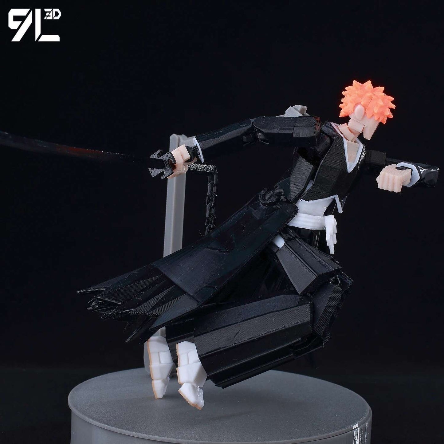 9L3D Lucky13 Titan 13 Ichigo Kurosaki Anime Action Figure Dummy 13 Espada Posável Máscara Oca Modelo Decoração Surpresa de Aniversário