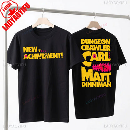 New Achievement Dungeon Crawler Carl Shirt Gift for Reader Fantasy Science Fiction Book Lover Donut Fan Tops Bookish Tees