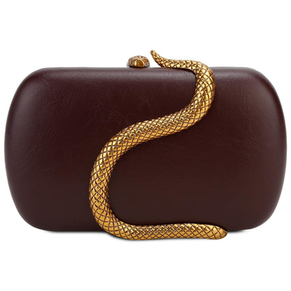 Metal Snake Matching Clutch Bag For Women Highclass Smooth Designer Evening Bags Purses Clutch Party Chain Shoulder Handbags