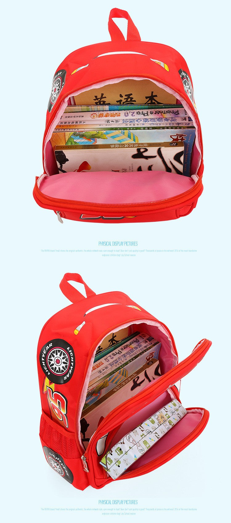 Mochila infantil de carro Disney para creche, mochila de segurança para meninos, alunos do primário, 3-6 anos