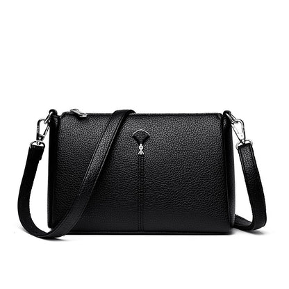 Top Quality Pu Leather Female Crossbody Three Layers Pockrts Bag Elegant Shoulder Bags for Women Casual Purses and Handbags Sac