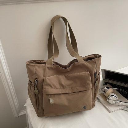 Stylish Nylon Canvas Shoulder Bag for Women Spacious Top Handle Bag Tote Casual  Comfortable and Versatile Texture Commuter Bag