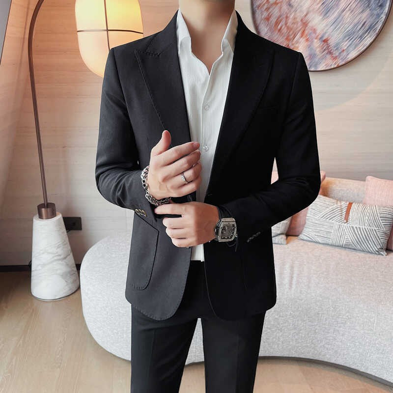 Blazer Jackets Men's Clothing High Quality Autumn Winter Thick Warm Mens Jackets And Coats Business Formal Wear Slim Fit Blazers