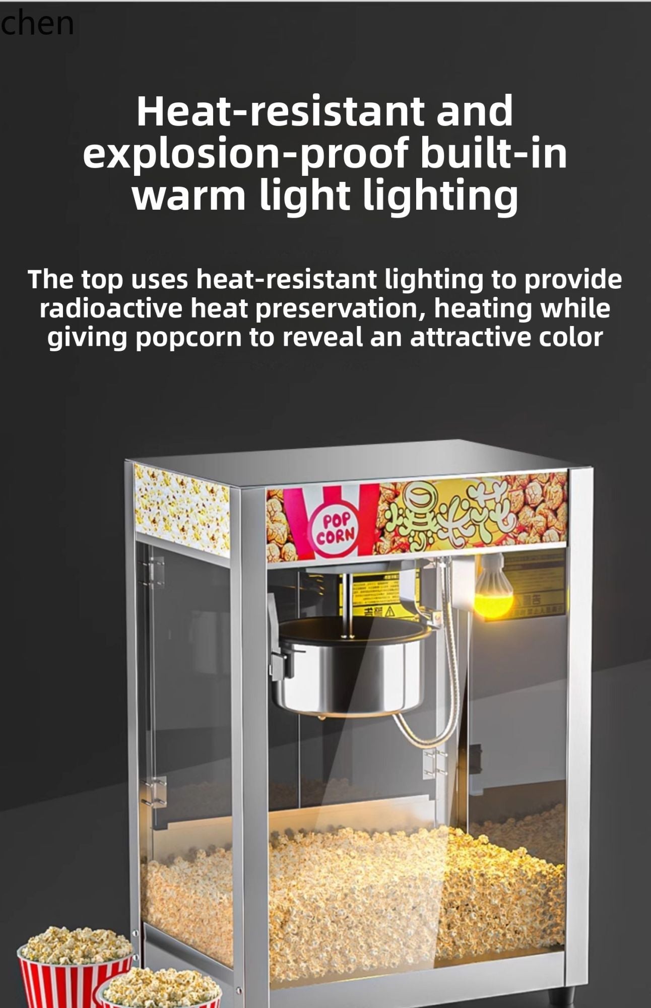 ZML popcorn machine Commercial fully automatic electric heating gas spherical corn machine