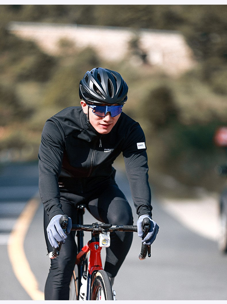 INBIKE Men's Winter Cycling Bike Jackets Windproof Softshell Thermal Bicycle Clothing for Men Warm Fleece Road Bike Windbreaker