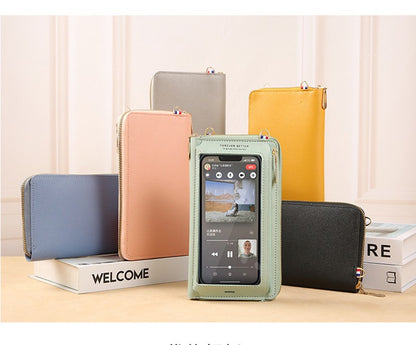 Women Crossbody Bags Touch Screen Cell Phone Purse 2023 Fashion Shoulder Bag Mobile Mini Wallet Card Holder Handbag for Female