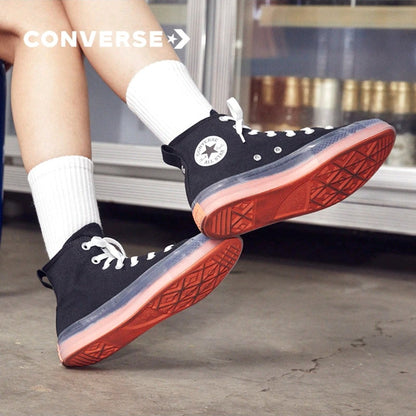 Converse Chuck Taylor All Star CX Men's and Women's Skateboarding Shoes, Durable, Shockproof Sneakers, Black and Orange