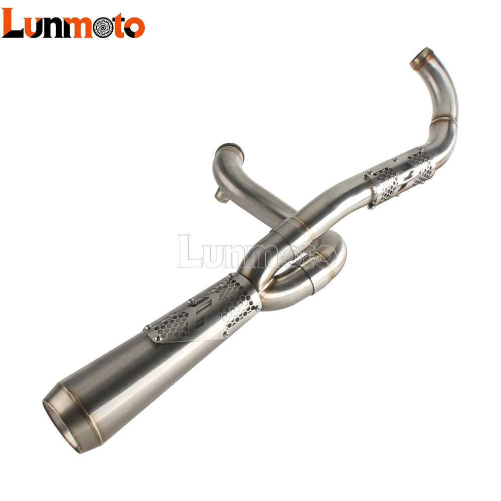Motorcycle Big Sexy 2-in-1 Exhaust Muffler Pipe Double Slip Gusset For Harley M8 Touring Street Electra Glide Road King 2017-up
