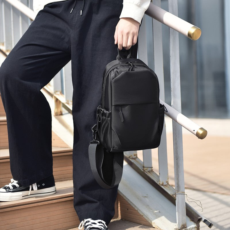 Men's Multifunctional Chest Bag with Adjustable Shoulder Straps, Suitable for Sports, Business, Travel, Commuting, Daily Outings