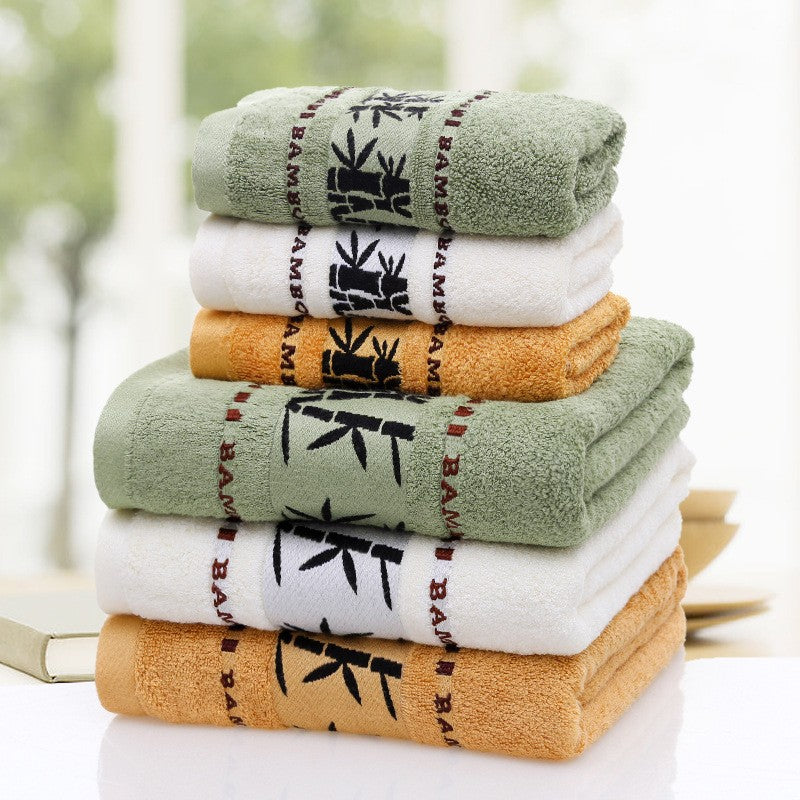 2pcs Towel Sets Bamboo Fiber Bath Hand Face Towels 34x34cm 35x75cm 70x140cm Towel Personalized Sport Gift Towels ?? ?? Toallas