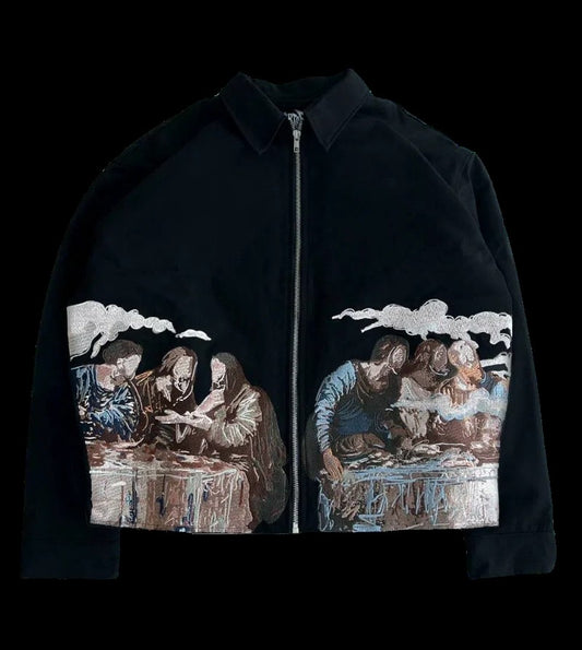 American Retro Leather Jacket Y2Kcoats Mens Womens Hip Hop Retro Embroidery Oversized Jacket Casual Zipper Motorcycle Clothes