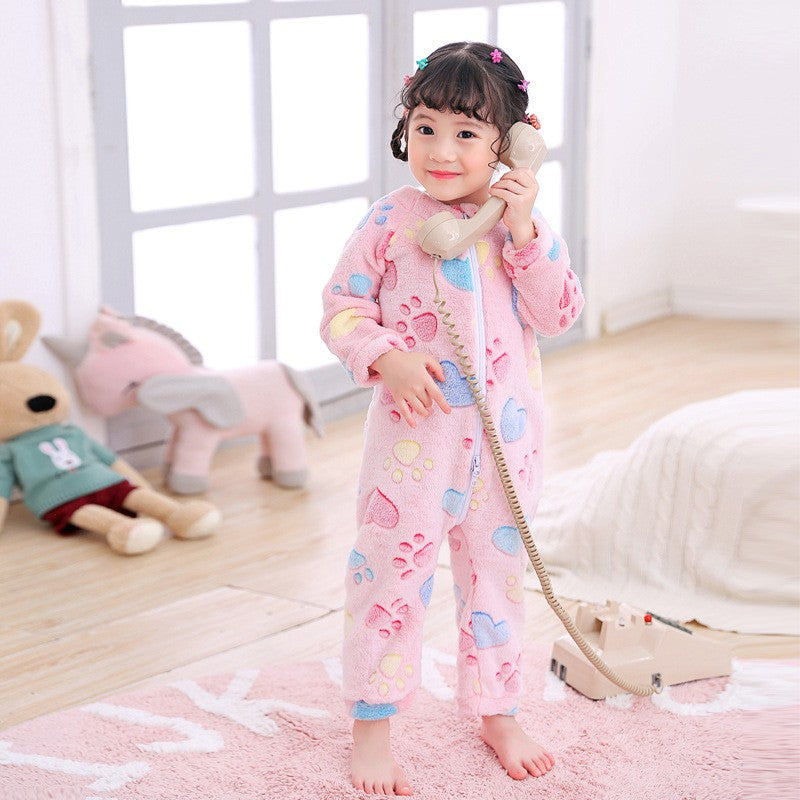 Macacões e jardineiras quentinhos para bebês meninas, macacões infantis para meninos, roupas de flanela para crianças, macacões e jardineiras de uma peça, 1-4 anos.
