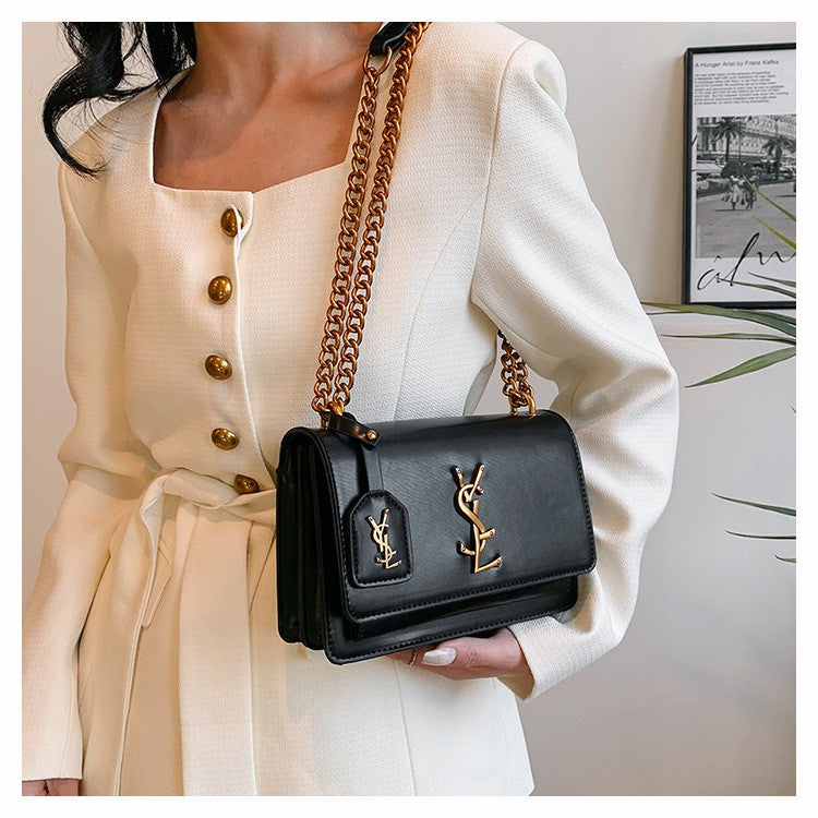 High quality women's bag crossbody bag large capacity texture single shoulder small square bag chain commuting phone bag