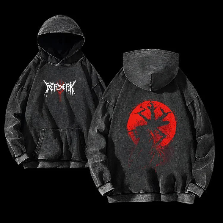 Streetwear Fashion Y2K Retro Gym Print Fitness Hoodie for Men Women Clothing Black Loose Print Pattern Sweatshirt Y2K Style