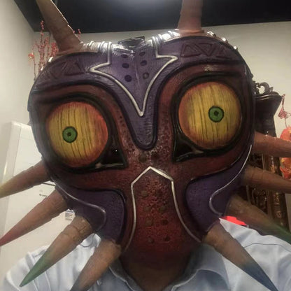 Majora's Mask of Zelda Scary Realistic Face Mask Halloween Cosplay Costume Prop for Adults Teens Game Party Mask