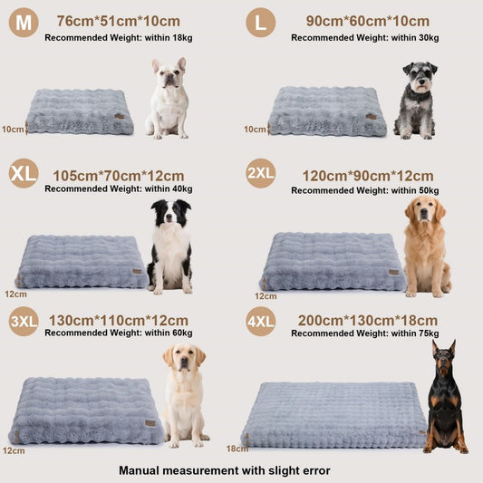 Cama para Cães Ultra Macia Almofada Macia para Pets Cama para Cães Grandes Colchão para Filhotes Tapete Lavável