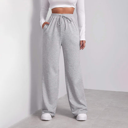 Women’s Fleece Lined Sweatpants Wide Straight Leg Pants Bottom Winter Warm Pants Daily Casual Jogger Sweatpants Sports Trousers