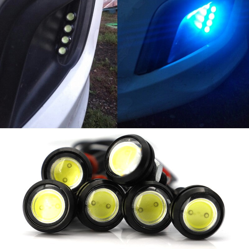 2-10 PCS 23mm 18mm Car Eagle Eye Light DRL LED Daytime Running Lights 12V Motorcycle COB Beads Backup Signal Lamps