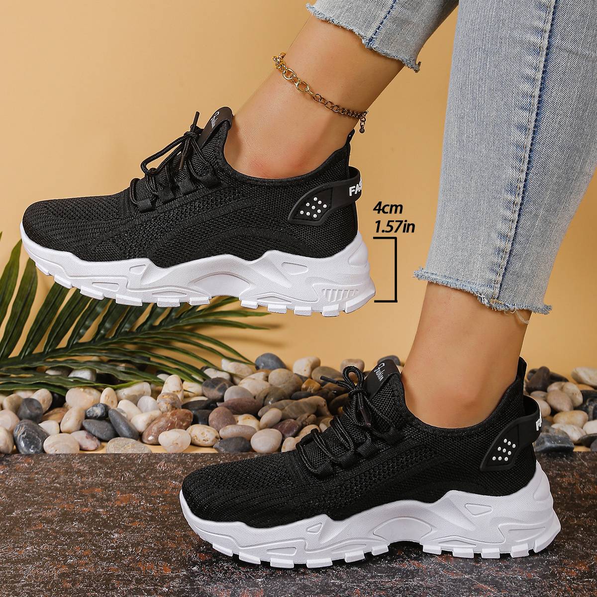 Ladies shoes women's sneakers shoes woman 2025 Solid color increases height and is versatile cheap shoes clearance free shipping