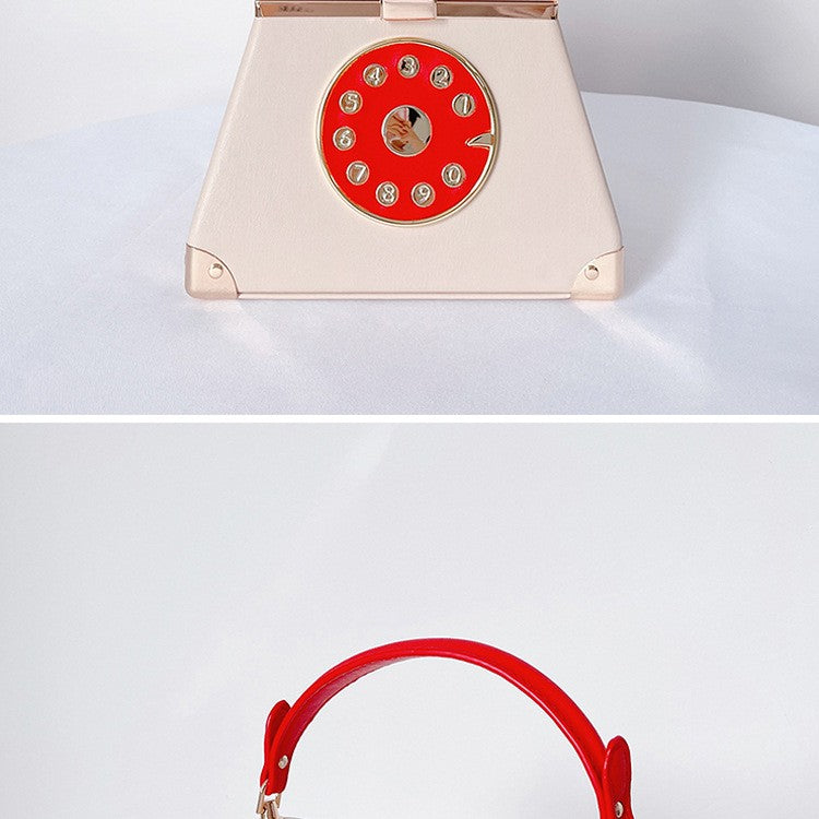 Handle Telephone Shaped Women Evening Handbags Designer Party Clutch Purse Chic Shoulder Bags Female Leather Crossbody Bag Totes