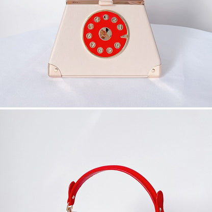 Handle Telephone Shaped Women Evening Handbags Designer Party Clutch Purse Chic Shoulder Bags Female Leather Crossbody Bag Totes