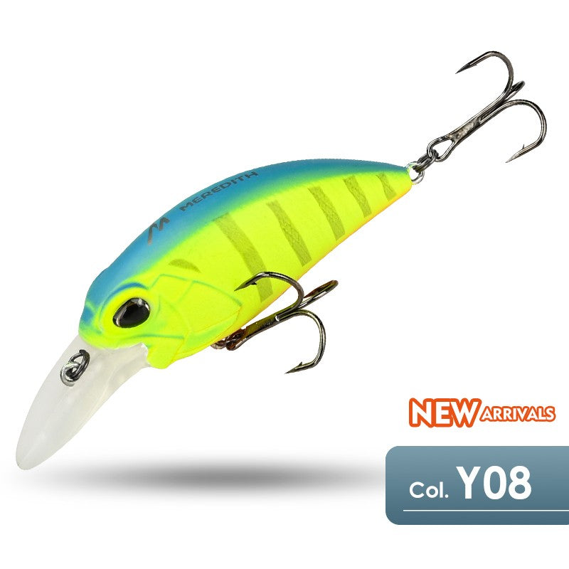 MEREDITH JERK CRANK M65 8A 14g Hot Model Isca de Pesca Artificial Rígida 11 Cores Wobbler Minnow Profissional de Qualidade Profundidade 2.0-2.5m