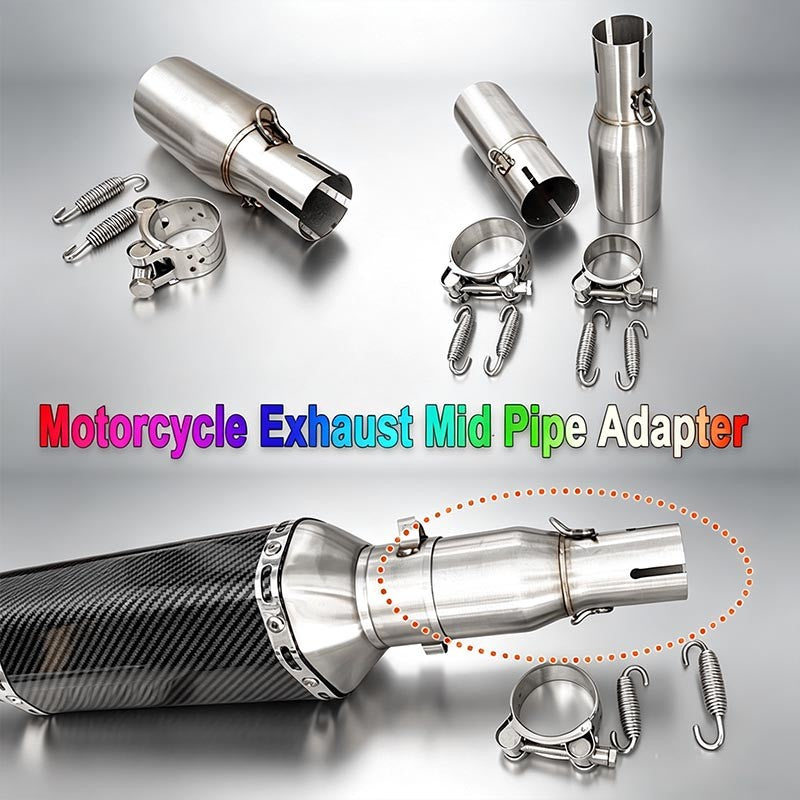 28 32 38 45mm Adapter 51mm Exhaust Section Non-Destructive Install Motorcycle Exhaust Pipe Modification Exhaust Middle Section