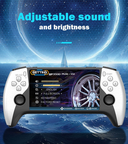SF3500 Handheld Game Console, 5-Inch IPS Large Screen Portable Game Console, Built-in 20000+ Games, Supports FHD Output