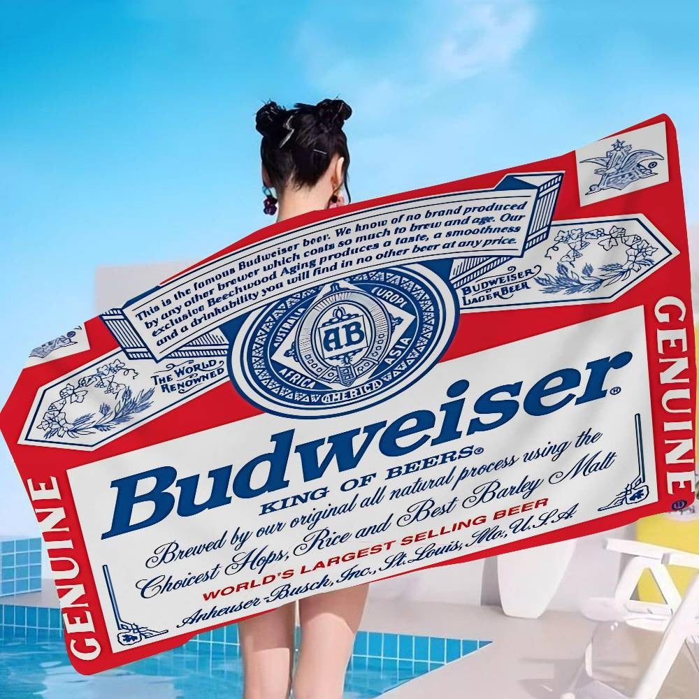 King Of Beer B-Budweiser Big Microfiber Beach Towels Quick Dry Towel Sand Beach Towels Pool Towel For Travel Swim Pool Yoga