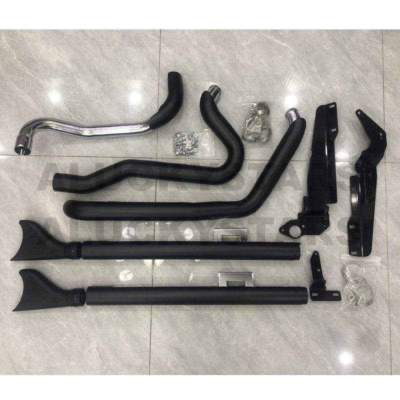 Motorcycle Fishtail Exhaust System Muffler Exhaust Pipe For Harley Softail Classic Heritage Deluxe Street Bob Silm 18-25