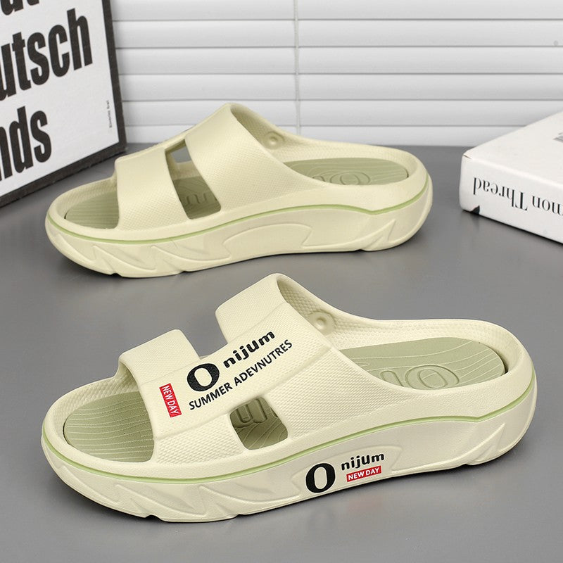 New Summer Men Massage Slippers Sides Indoor Outdoor Sandals Soft Sole Slides Male Flip-flops Men's Sandals Beach Casual Shoes