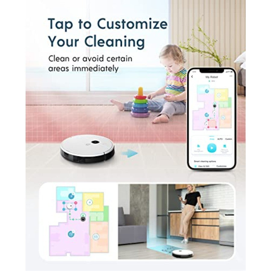 Smart Home Cleaning Solution with SelfEmptying Dustbin 3in1 Vacuum and Mop Robot for Hard Floors and Carpets 3000Pa High Suctio