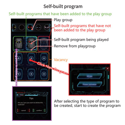 LED Travel Suitcase 20 Inch 48 X 48 Pixels Programmable App Control Colorful Multifunctional Hardshell Suitcase Travel Luggage