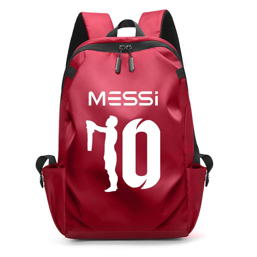 Mochila Escolar MESSI de Futebol para Meninos e Meninas, Mochila Unissex para Estudantes Universitários, Mochila para Notebook Feminina Masculina, Mochila para Adolescentes com Porta USB