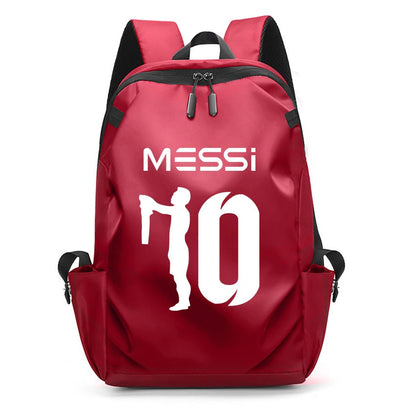 Mochila Escolar MESSI de Futebol para Meninos e Meninas, Mochila Unissex para Estudantes Universitários, Mochila para Notebook Feminina Masculina, Mochila para Adolescentes com Porta USB