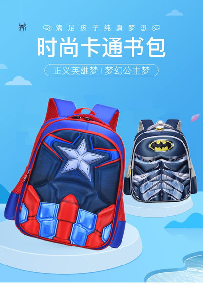 Mochila Infantil Spider King: Nylon Impermeável e Grande Capacidade para Crianças de 2 a 16 Anos