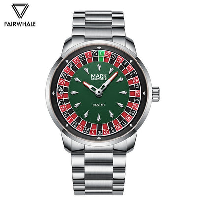 High Quality Mark Fairwhale Mens Wristwatch Fashion Unique Rotating  Roulette Dial Waterproof Quartz Man Watche Dropshipping ?