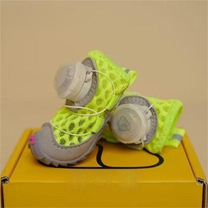 Luminária de sapato brilhante para pets, luminária de coleira de urso de pelúcia, luminária noturna para peito e costas, luminária de sapato anti-perda para passeios noturnos com cães