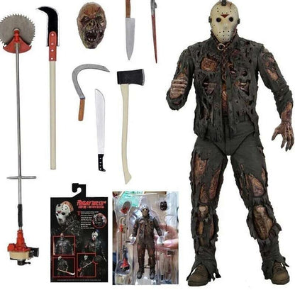 O 13º Brinquedo de Figuras NECA Sexta-Feira 13 Freddy Jason Voorhees Figura de Ação de Sangue Modelo Colecionável do Jason Presentes de Natal Halloween