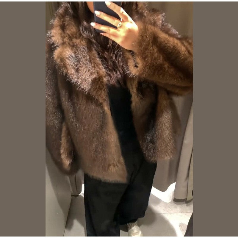 ? Fashion Double Sided Solid Jacket Women Lapel Collar Single Breasted Long Sleeve Coats 2025 Autumn New Lady Utility Outerwear