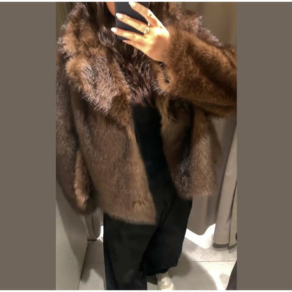 ? Fashion Double Sided Solid Jacket Women Lapel Collar Single Breasted Long Sleeve Coats 2025 Autumn New Lady Utility Outerwear