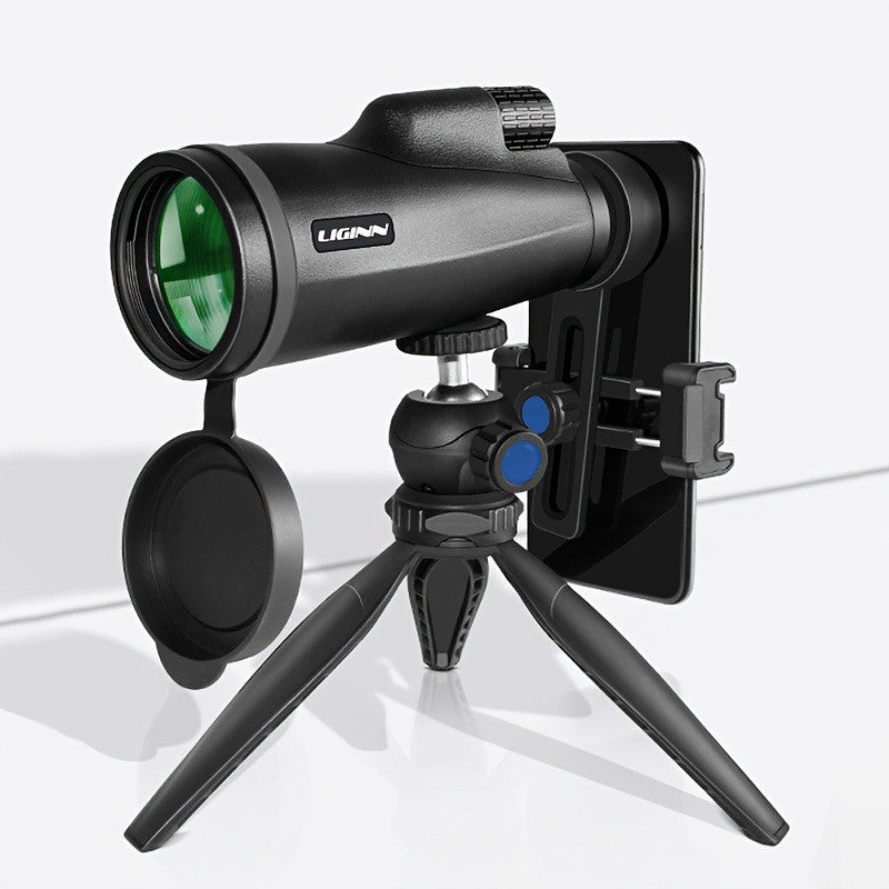12x50 HD ZOOM Telescópio Monocular Poderoso Binóculos Portátil Telescópio de Longo Alcance Caça Acampamento Com Tripé Suporte de Celular
