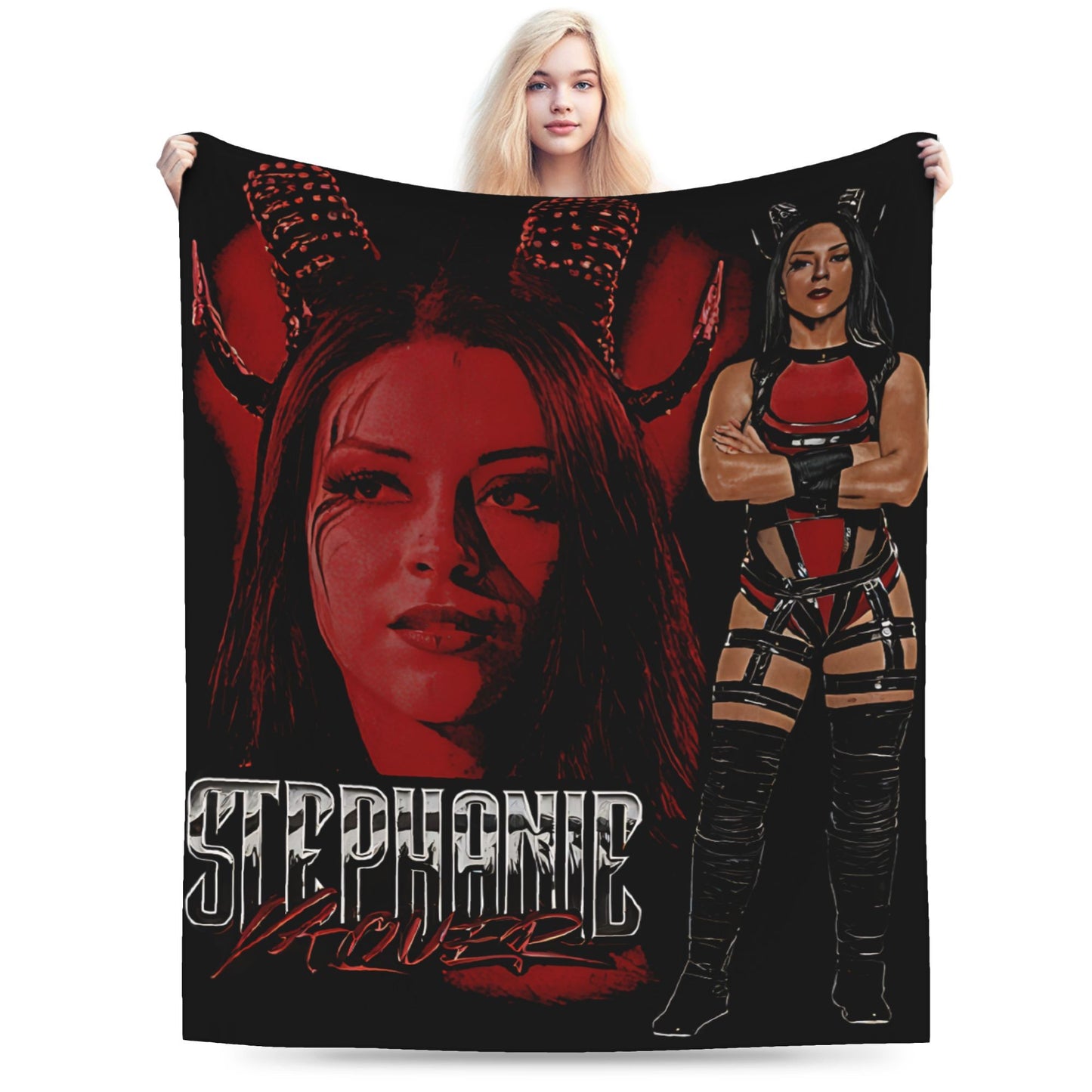 Stephanie Vaquer Wrestler Merch Blanket Soft Velvet  Throw Blanket Relax Bedspread