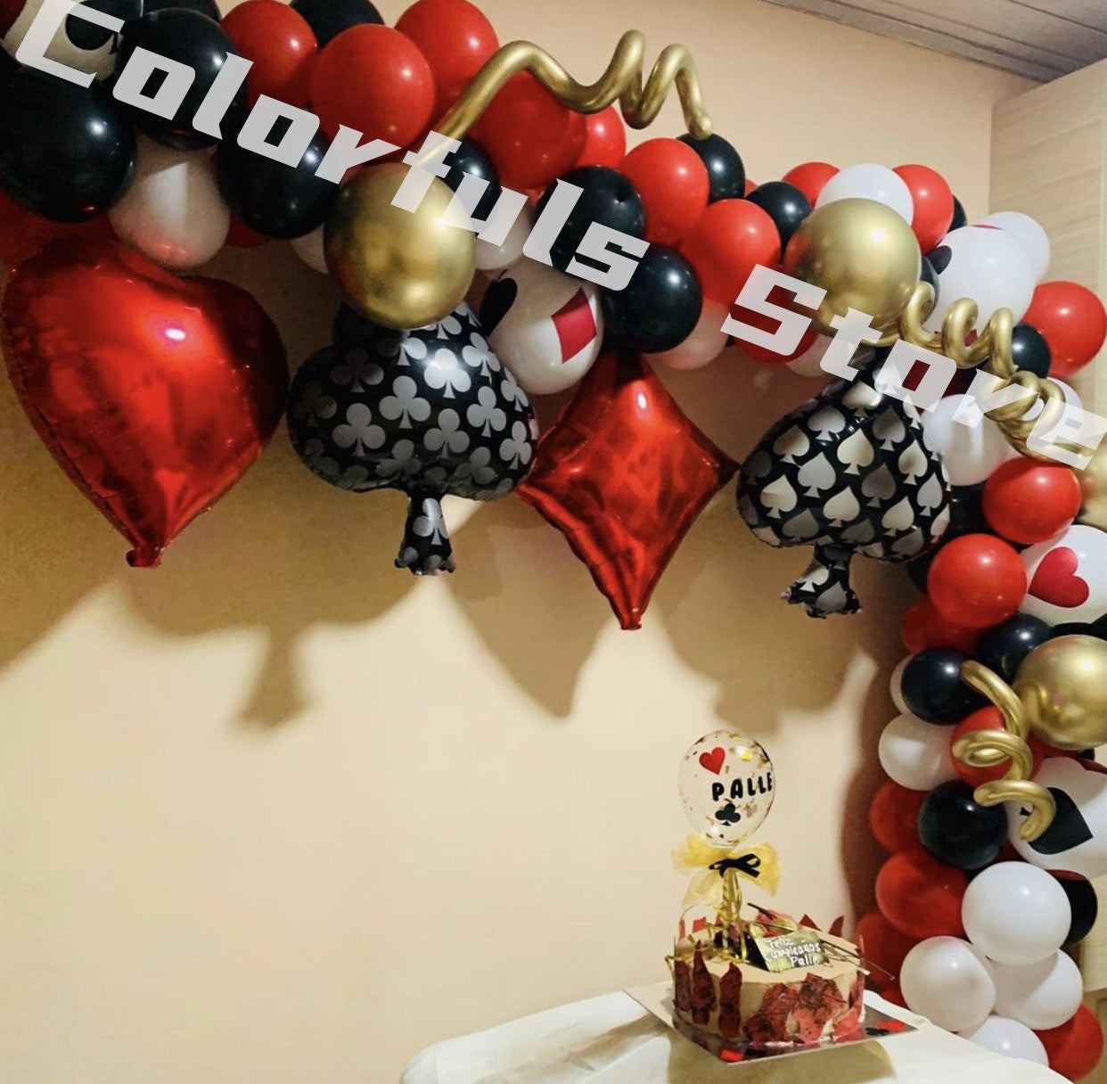 2/12PC 12/18Inch Poker Casino Latex balloon aluminum foil balloons Wedding Christmas Party Baby Shower Birthday Decoration