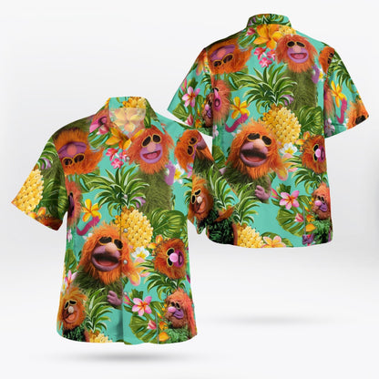 Harajuku Anime 3D Elmo Shirt Hawaiian Shirt Men's Summer Short sleeved Shirt Men's Shirt 2024 Plus Size 3xlshirt Chemistry Homme