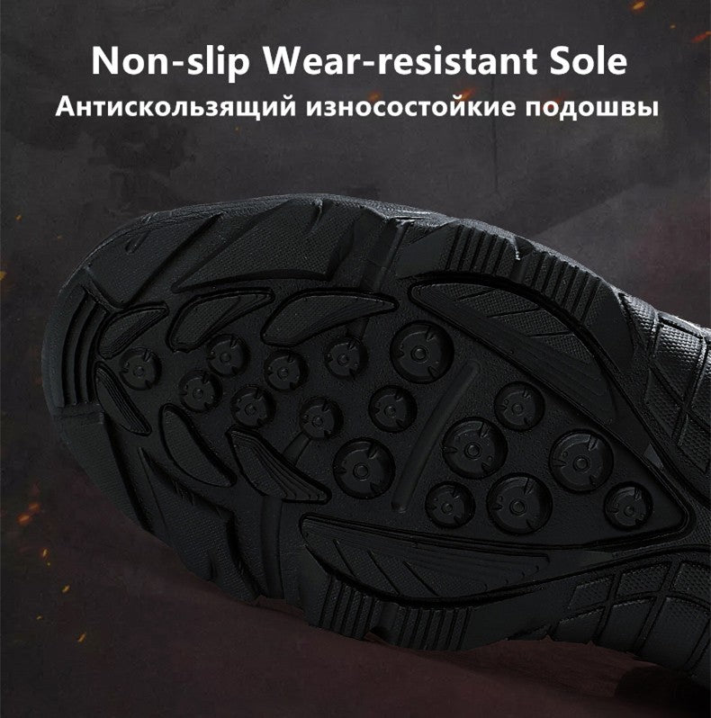 Botas de Segurança Masculinas Impermeáveis para Exteriores com Bico de Aço, Botas de Trabalho Masculinas Antiesmagamento com Bico de Aço, Tamanho 47