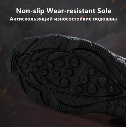 Botas de Segurança Masculinas Impermeáveis para Exteriores com Bico de Aço, Botas de Trabalho Masculinas Antiesmagamento com Bico de Aço, Tamanho 47