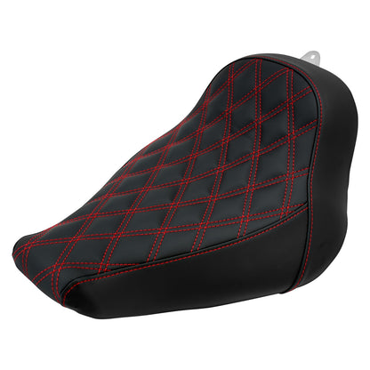 Banco Solo Low Profile Para Piloto De Motocicleta Com Almofada Diamante Para Harley Softail Fatboy Breakout FLSTF FXBRS 2018-2021 2022 2023 Preto